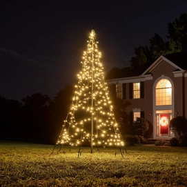 Kerstverlichting + Mast Fairybell 400CM-640LED Warm White Twinkle
