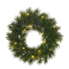 Couronne de Noël Black Box Trees Glendon Wreath Green 60 cm LED