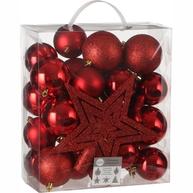 Weihnachtskugeln House of Seasons Unbreakable  Red 8 cm (40 Stück)