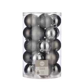 Weihnachtskugeln House of Seasons Bauble Grey 8 cm (25 Stück)