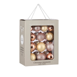 Weihnachtskugeln House of Seasons Bauble Pink 7 cm (26 Stück)