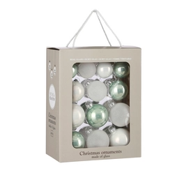Weihnachtskugeln House of Seasons Bauble Mint Green 7 cm (26 Stück)