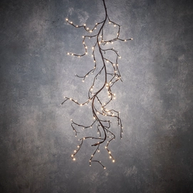 Eclairage de Noël Luca Lighting Branch Brown Classic White 300 cm