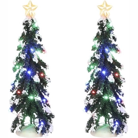 Luville Snowy Conifer Multicolour Lights 2 Piecies Battery Operated