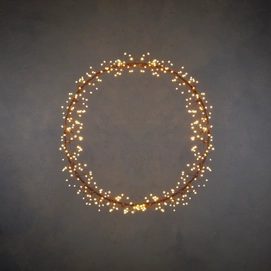 Eclairage de Noël Luca Lighting Wreath Dandelion Brown Warm White 40 cm