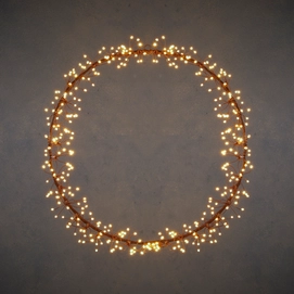 Kerstverlichting Luca Lighting Wreath Dandelion Brown Warm White 60 cm