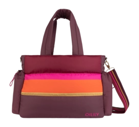 Luiertas Oilily Dames Bobo Baby Bag Colour Block Decadent Chocolate