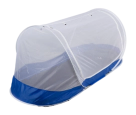 Klamboetent Deconet Travelnet Pop Up Pure White & Blue 210 x 80 x 85 cm