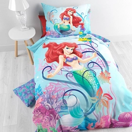 Dekbedovertrek Disney Ariel Blauw Katoen