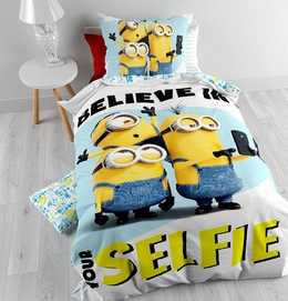 Dekbedovertrek Universal Minions Selfie Katoen