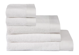 Bath Towel Set Seahorse Pure White (Set of 5)