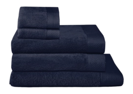 Bath Towel Set Seahorse Pure Indigo (Set of 5)