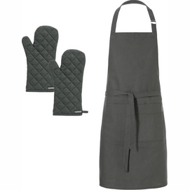 Combiset DDDDD Kit Anthracite Schort + 2 Ovenwanten