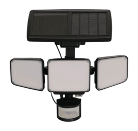 Lampe Murale Luxform Intelligent Solar Triple-Head Sensor Security La Rioja Black 2500 Lumen