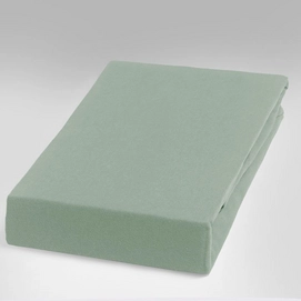 Spannbetttuch Yumeko Pale Green (Flanell)-90 x 210 cm