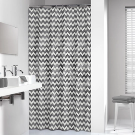 Douchegordijn Sealskin Motif Zwart