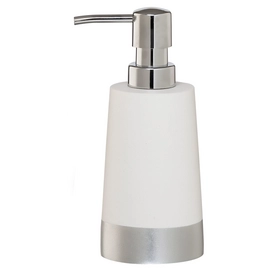 Soap Dispenser Sealskin Glossy Polyresin Silver