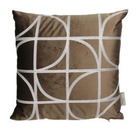 Sierkussen Geometric Brown  45 x 45 cm