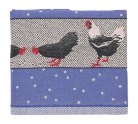 Torchon Bunzlau Castle Chicken Royal Blue