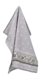 Keukendoek Bunzlau Castle Belle Fleur Grijs