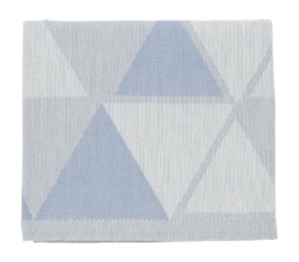 Theedoek Bunzlau Castle Triangles Grijs-Blauw