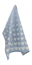Tea towel Bunzlau Castle Heart Grey-Blue