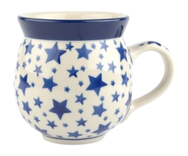 Farmers Mug Bunzlau Castle White Stars (370 ml)