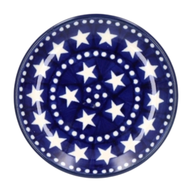 Soucoupe à Thé Bunzlau Castle Ronde Blue Stars