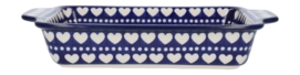 Plat à Four Bunzlau Castle avec Poignées Blue Valentine (18,5 x 28 cm)