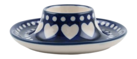 Coquetier Bunzlau Castle Plat Blue Valentine