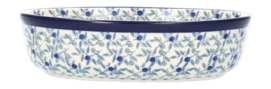 Auflaufform Bunzlau Castle Oval Blue Olive (13 x 21 cm)