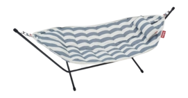 Hangmat Fatboy Headdemock Superb Stripe Ocean Blue (Incl. Kussen + Rack Black)