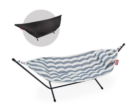 Hangmat Fatboy Headdemock Superb Stripe Ocean Blue Deluxe Black