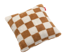 Sierkussen Fatboy Square Teddy Chess Almond Creme (50 x 50 cm)