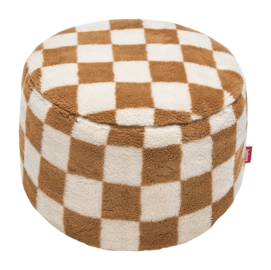Poef Fatboy Point Teddy Chess Almond Creme Ø50 x 35