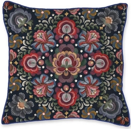 Zierkissen Pip Studio Il Ricamo Squre Cushion Dark Blue (45 x 45 cm)