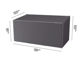 Loungestoel- & Hockerhoes Platinum Aerocover Anthracite (190 x 100 x H105/90 cm)
