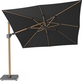 Zweefparasol Platinum Challenger T2 Premium Teak Faded black (300 x 300 cm)