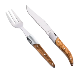 Besteckset Laguiole Style de Vie Luxury Line Mini Couvert Olivenholz (8-delig)