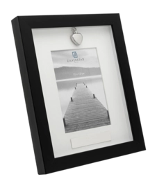 Fotolijst Zilverstad Memory Met Ashouder Zwart 10x15 cm