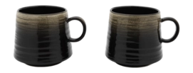 Tasse à Thé Bredemeijer Silhouet Orino Warm Grey Black 225 ml (Lots de 4)