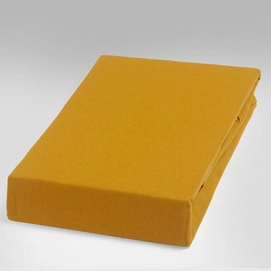 Spannbetttuch Yumeko Indian Yellow (Flanell)-90 x 200 cm