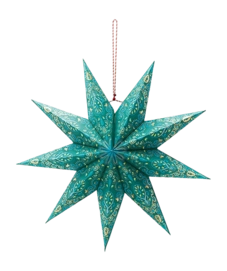 Weihnachtsdekoration Pip Studio Christmas Star Paper Overall Print Turquoise 60 cm
