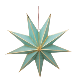 Weihnachtsdekoration Pip Studio Christmas Star Paper Turquoise 60 cm