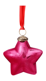 Ornement de Noël Pip Studio Glass Star Pink 10 cm (Lot de 4)