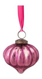 Kerstornament Pip Studio Glass Light Pink 7,5 cm (Set van 4)
