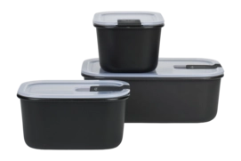 Set Storage Systems Mepal Easyclip (2 x 450 ml + 1000 ml) Nordic Black (Set of 3)