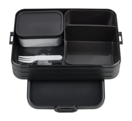 Bento Mepal On The Go Take A Break 1,5 L, Lunch Box con 2 Bentobox, Nero Nordico