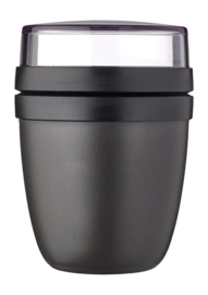 Food Container Mepal Ellipse Mini Nordic Black 300 ml + 120 ml