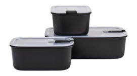 Set Vershoudbakjes Mepal Easyclip (2 x 700 ml + 1500 ml) Nordic Black (Set van 3)